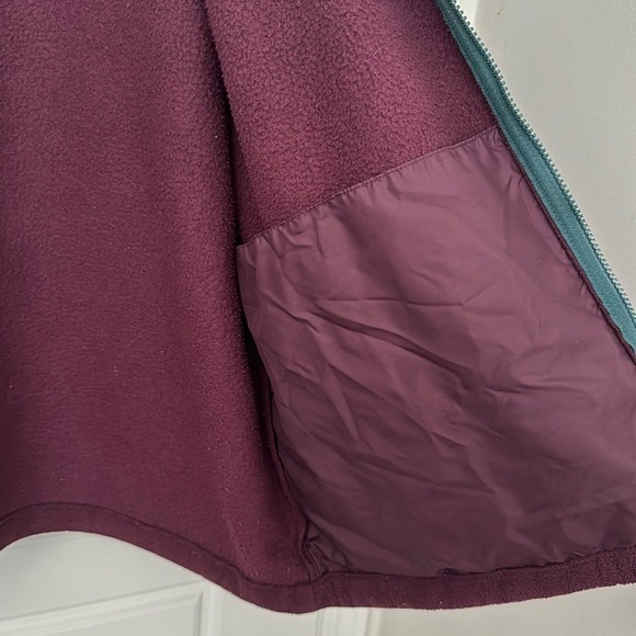 COLUMBIA Purple and Green Full Zip Long Sleeves Fleece Pullover in XL - Picture 11 of 14